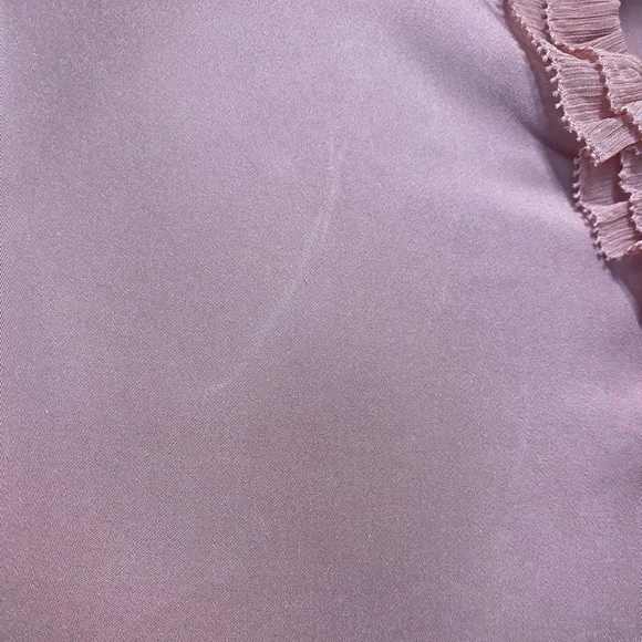 Chicos Sandwashed Satin Ruffle Blouse - Picture 10 of 10